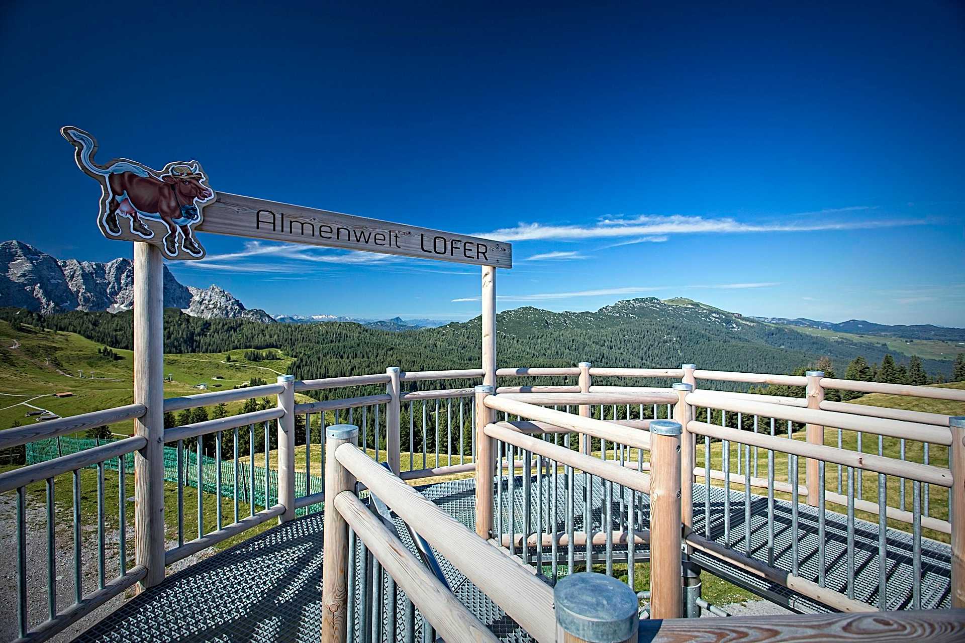 Aussicht vom Schwarzeck über die Almenwelt Lofer